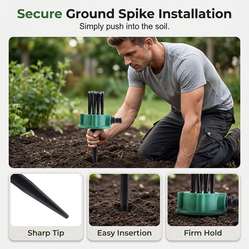 PLPPYFS Yard Sprinklers, Large Area Automatic Rotating Sprinkler In The Courtyard Adjustable Water-saving System With Heavy Duty Grass Nail Base, Garden Water Sprinkler to Sprinkler for Yard