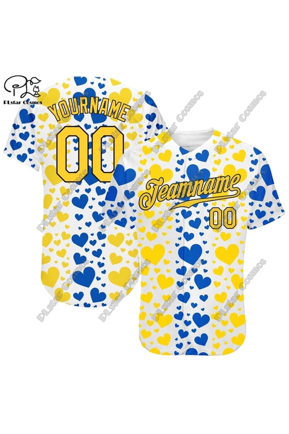PLSTAR COSMOS Baseball Shirt Custom Name 3D Printing Flag Summer Loose Slim Fit Unisex Col