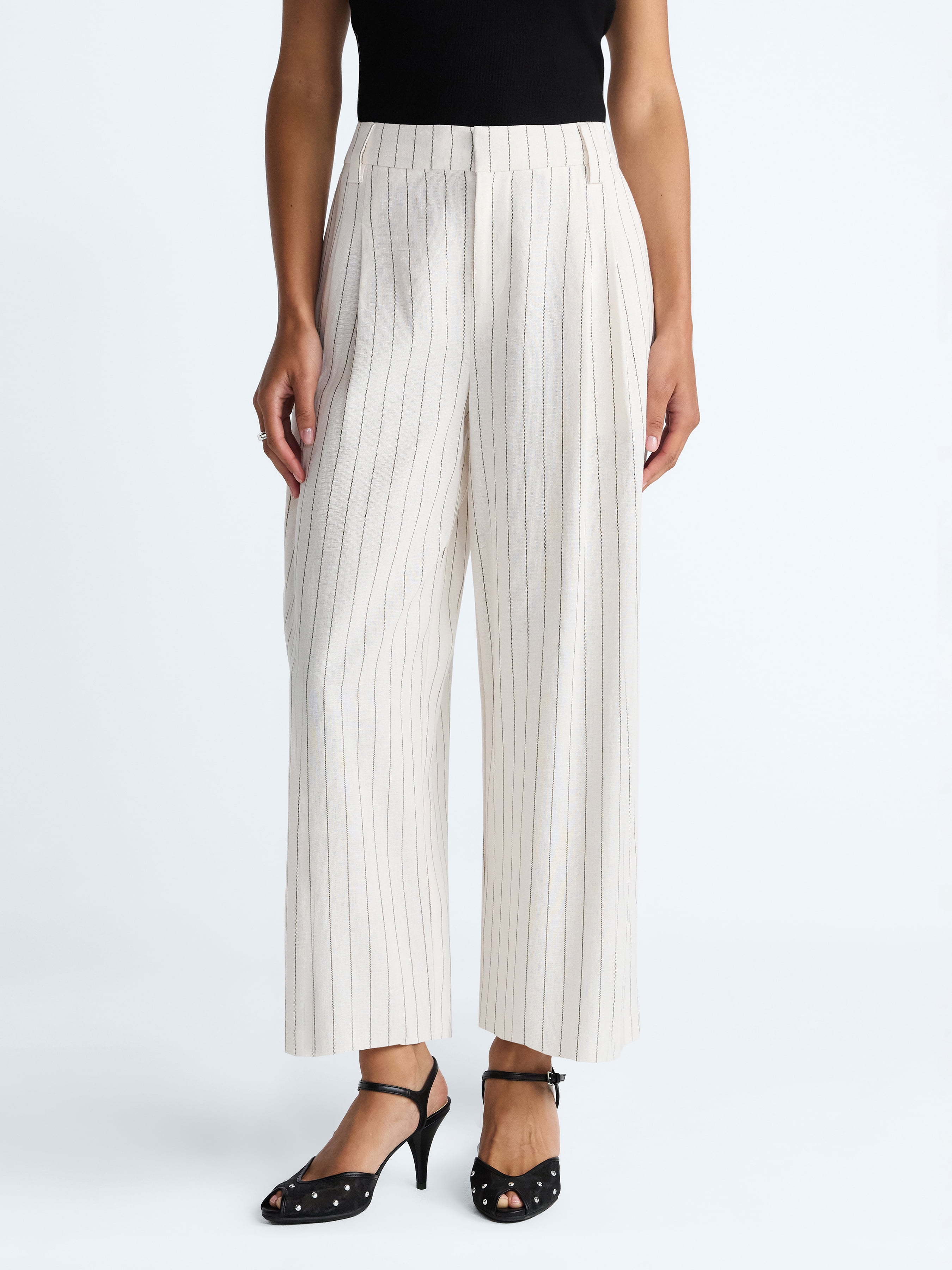 Scoop Women’s Pleated Barrel Pants, 25'' Inseam, Sizes 0-26W