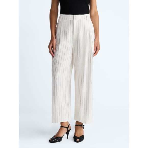 Scoop Women’s Pleated Barrel Pants, 25'' Inseam, Sizes 0-26W