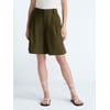 Scoop Women’s Pleated Bermuda Shorts, 9'' Inseam, 