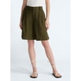 thumbnail image 1 of Scoop Women’s Pleated Bermuda Shorts, 9'' Inseam, Sizes 0-26W, 1 of 5