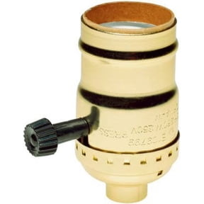 PLT Brass Turn Knob Light Bulb Socket