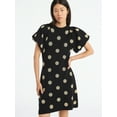 thumbnail image 1 of Scoop Women's and Women's Plus Sweater Dress with Puff Sleeves, Sizes XS-4X, 1 of 6