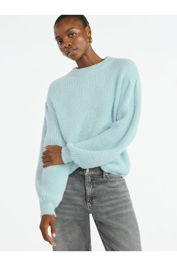 Women's and Women's Plus Oversized Sweater, Lightweight, Sizes XS-4X
