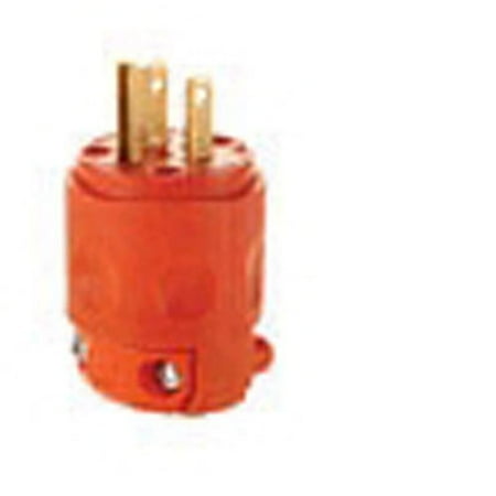 Leviton 3-Wire Plug Single 3 Prong Plug - 15 Amps - Orange