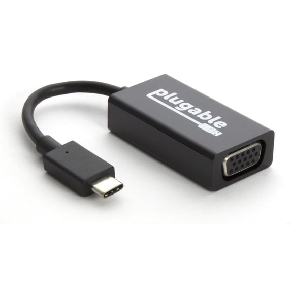 Plugable USB C to VGA Adapter Compatible with 2018 iPad Pro, 2018 MacBook Air, 2018 MacBook Pro, Surface Book 2, Thunderbolt 3 & More (Support for resultions up to 1920x1200 @ 60Hz)