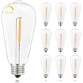 thumbnail image 1 of PLUHKN-10 Pack LED Edison Light Bulbs, ST40 Clear Replacement Bulb 0.6W fits E17 C9 Screw Base, Vintage Dimmable Shatterproof Bulbs for Outdoor Patio ST40 String Lights, Warm White, 1 of 4