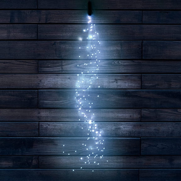 PLUHKN-10 Strands 200 LED Firefly Bunch Lights, Waterproof, Plug in String Lights for Waterfall Vine String Lights Watering Can Lights Outdoor Garden, White