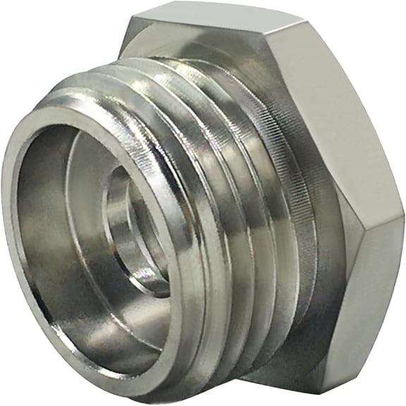 PLUHKN-1PCS Stainless Steel 3/4" GHT Male x 1/2" G(IPS) Female Bathroom Show Tube to Garden Hose Connector Adapter Fitting