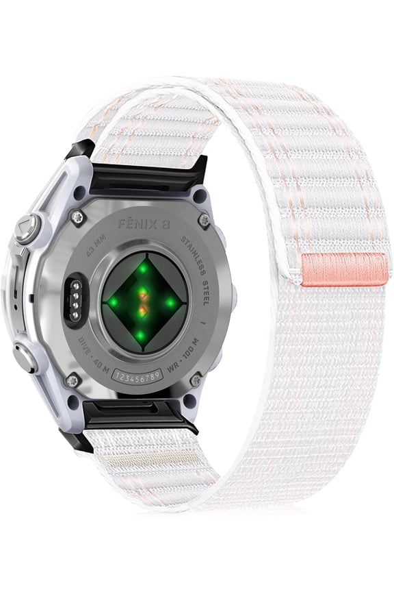 -20mm Quickfit Nylon Watch Band Compatible with Garmin Fenix 8 AMOLED 43mm/7S Pro/7S/6S Pro/6S/5S/5S Plus, Wavy Replacement Strap for Approach S70 42mm/Instinct E 40mm/Descent Mk3s