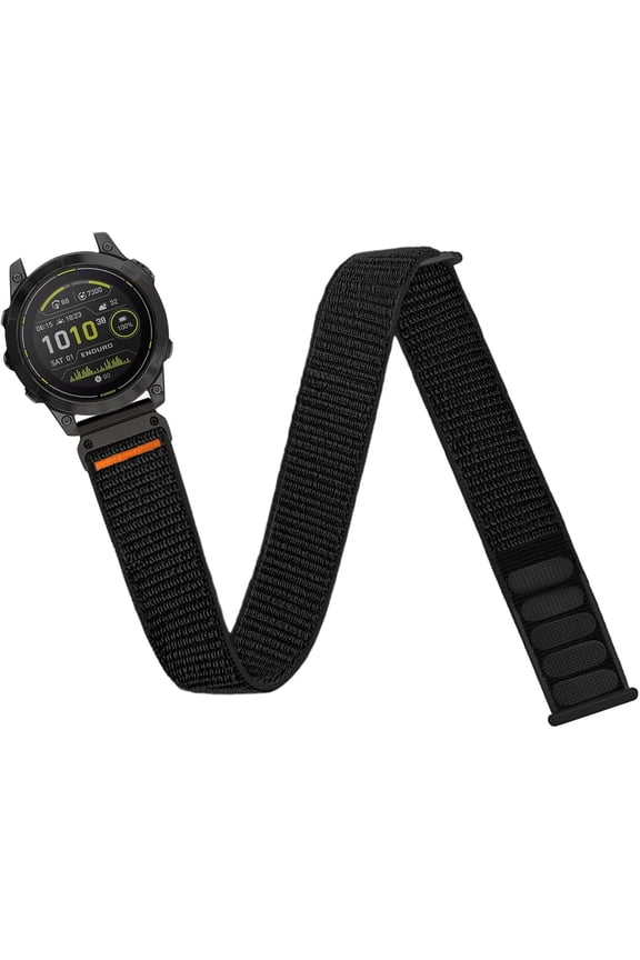 -26mm Nylon Sport Ankle/Arm Band for Garmin Feinx 6x/5x/7x Watch Band, Soft Adjustable Arm Strap for Garmin Fenix 5X Plus,Fenix 6X Pro,Fenix 3,Fenix 3 HR,Descent MK1/Mk2/ Mk2S,Enduro/Enduro 2