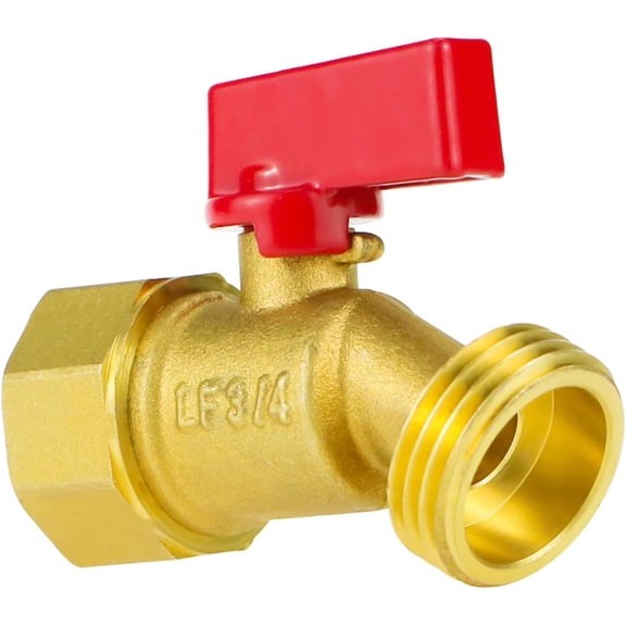 PLUHKN-3/4 Hose Bib Outdoor Water Spigot, NPT3/4 Female x GHT3/4 Male Brass Outside Faucet, Water Hose Valve, Garden/Yard Hose Bibb for Underground Irrigation/Drain System