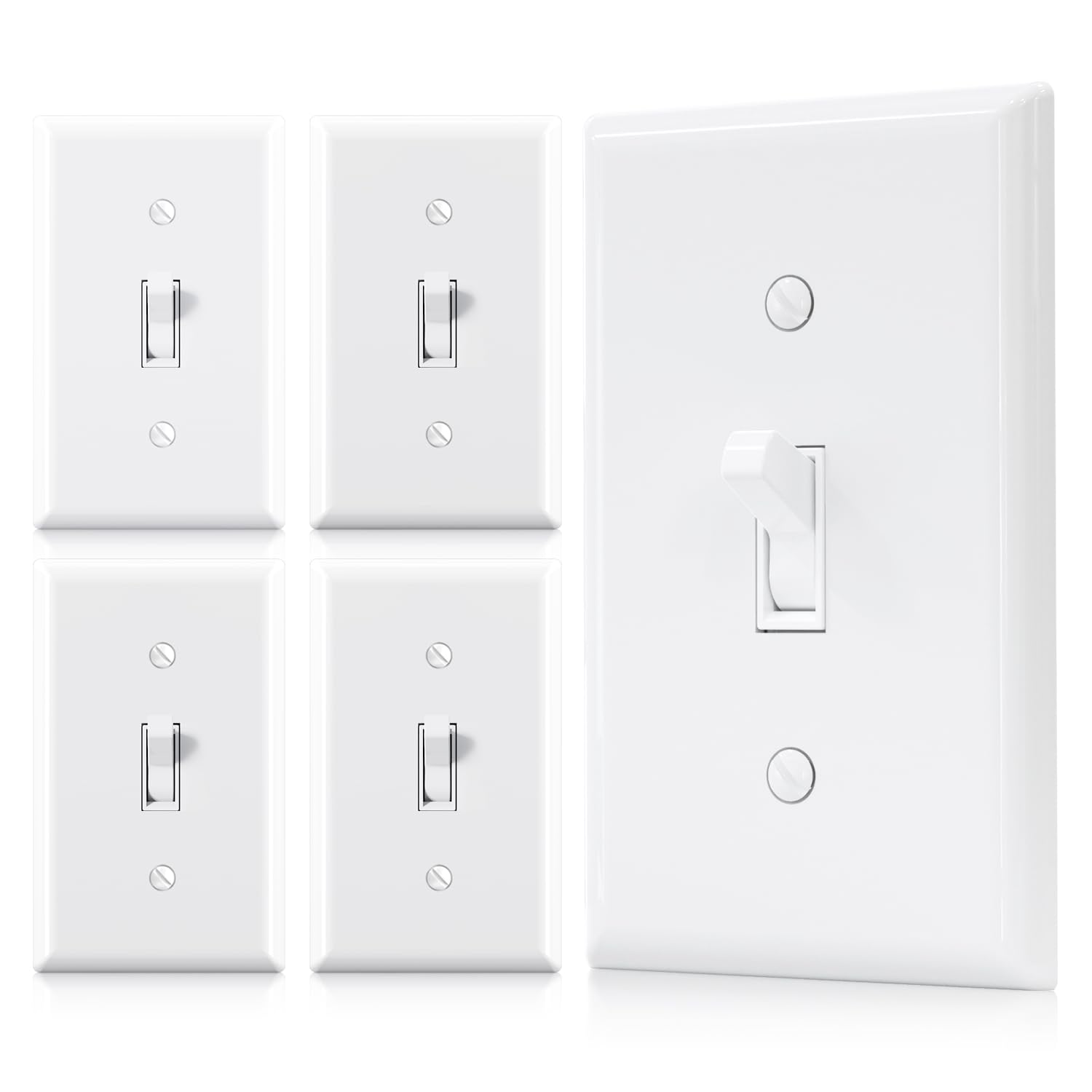 PLUHKN-3 Way Toggle Light Switch with Plate, 15 Amp, 120 V, Toggle ...