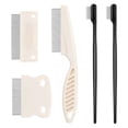 thumbnail image 1 of PLUHKN-5 Pieces Dog Eye Combs Tear Stain Remover Combs Pet Grooming Comb for Small Dogs Gently Removing Eye Mucus and Crust (Beige, Black), 1 of 4