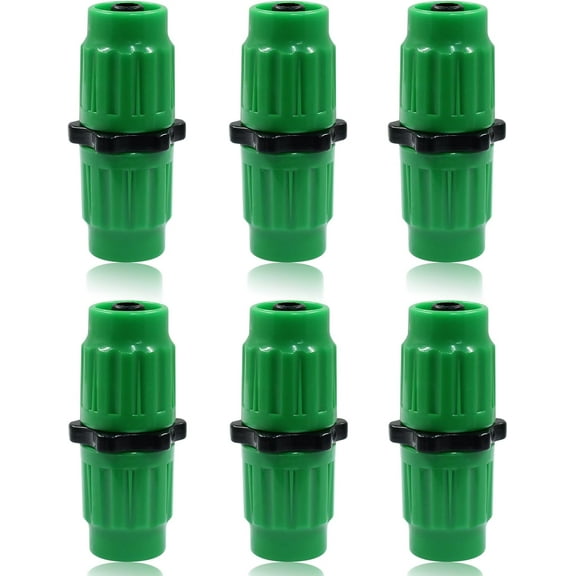 PLUHKN-6 Sets Expandable Garden Hose Repair Kit, Dual-Channel Hose Female Male Connectors Compatible with Pocket Hose Expandable 25 50 75 100 FT for 3/4" or 5/8" Garden Hose Fitting