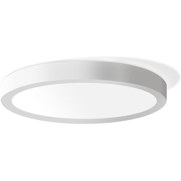 PLUHKN-7Inch Flush Mount LED Ceiling Lights 100W Equivalent 5000K Daylight White, 15W 1500LM Dimmable Flat Surface Mount Ceiling Light, Small Round Light Fixtures for Closet Basement Hallway Kitchen,