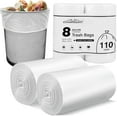 thumbnail image 1 of PLUHKN-8 Gallon Trash Bags, 110 Count Medium Garbage Bags Trash Can Liners for Bathroom Kitchen Office, Clear, Unscented, 1 of 4