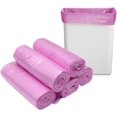thumbnail image 1 of PLUHKN-8 Gallon Trash Bags Colored - Extra Thick Medium Garbage Bags 1.1 mil Strong, Leakage-Free,Unscented 30 Liter Thick for Bathroom, Office, Kitchen Waste Basket Trash Can (Pink, 100 Count), 1 of 4