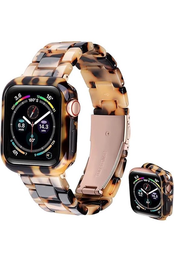 -Band with Case Compatible with Apple Watch 49mm 46mm 45mm 44mm 42mm 41mm 40mm 38mm,Women Men Fashion Resin Strap Bumper for iWatch Ultra 3/2/1 Series 11 10 9 8 7 SE 6 5 4 3 2 1