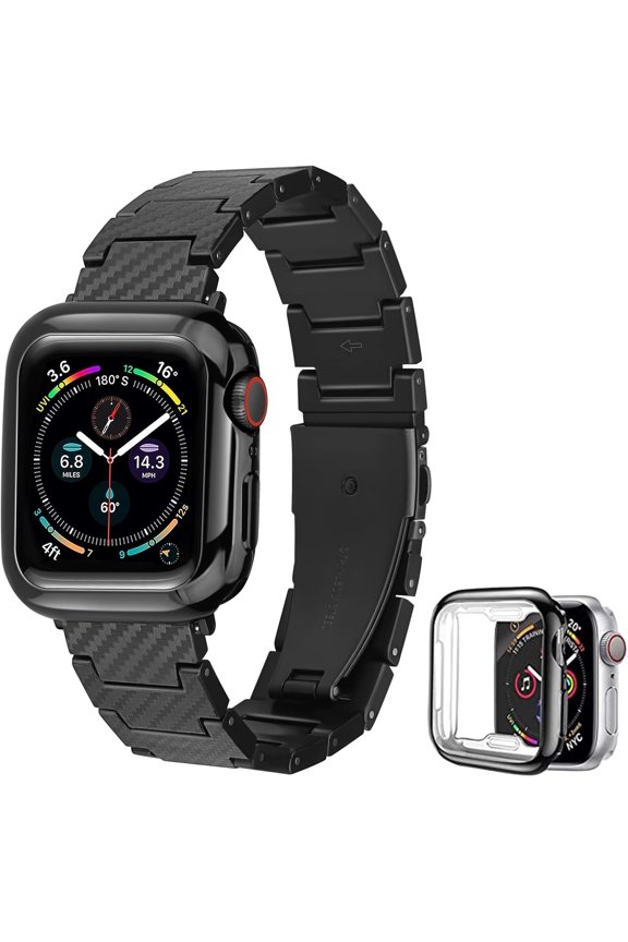 -Band with Case Compatible with Apple Watch 49mm 46mm 45mm 44mm 42mm 41mm 40mm 38mm,Women Men Fashion Resin Strap Bumper for iWatch Ultra 3/2/1 Series 11 10 9 8 7 SE 6 5 4 3 2 1