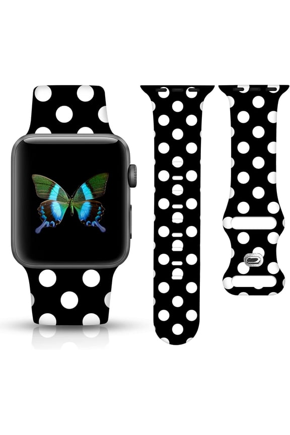 -Compatible 38mm Apple Watch Bands for Women 40mm 41mm 42mm 44mm 45mm, iWatch Bands for Women Strap Wristbands Women Polka Dot Apple Watch Band Compatible Apple Watch Series Ultra 8 7 6 5 4 3 2