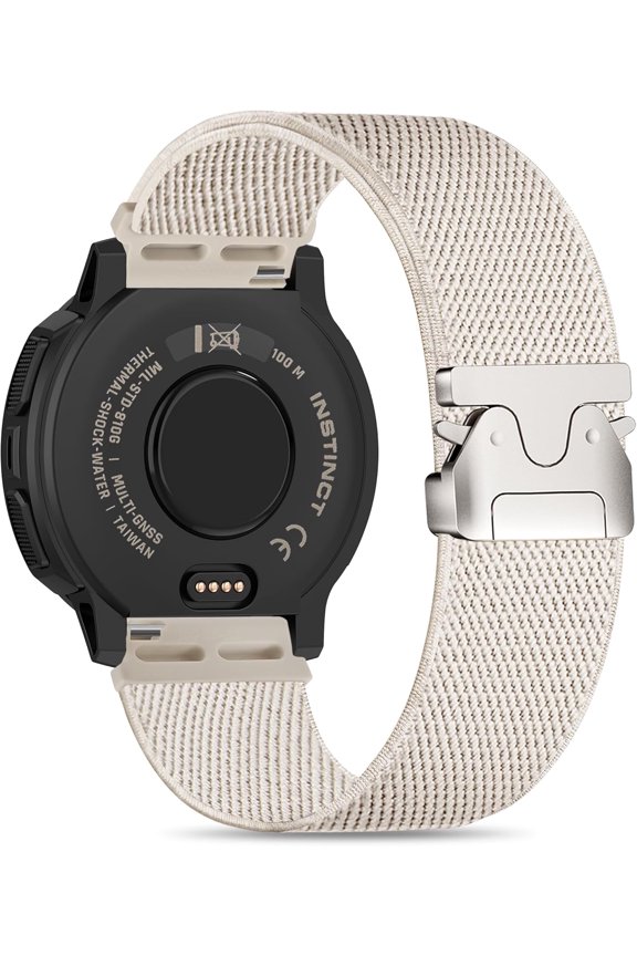 -Elastic Nylon Watch Bands Compatible with Garmin Instinct 2/3 45mm/1 Solar,22mm Soft Adjustable Parachute-style Buckle Sport Strap for Garmin Instinct Surf/Tactical/Esports/Tide