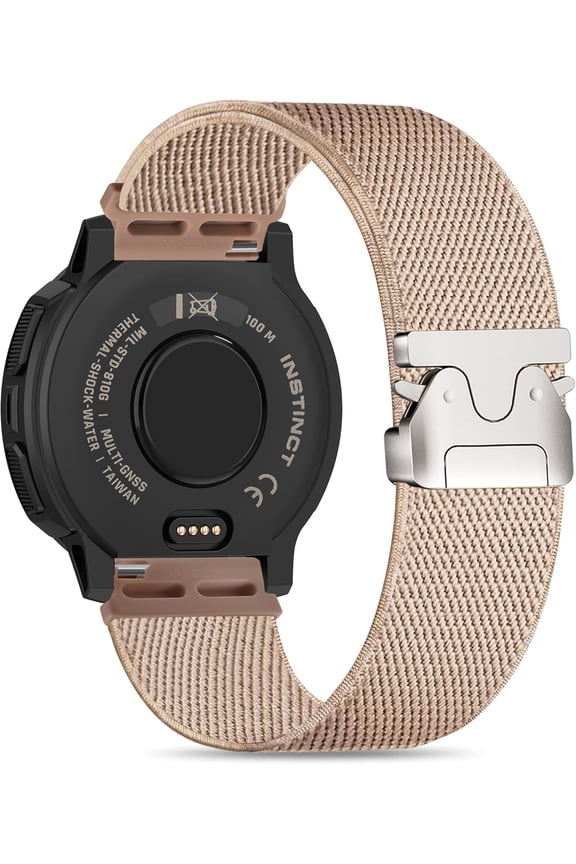 -Elastic Nylon Watch Bands Compatible with Garmin Instinct 2/3 45mm/1 Solar,22mm Soft Adjustable Parachute-style Buckle Sport Strap for Garmin Instinct Surf/Tactical/Esports/Tide