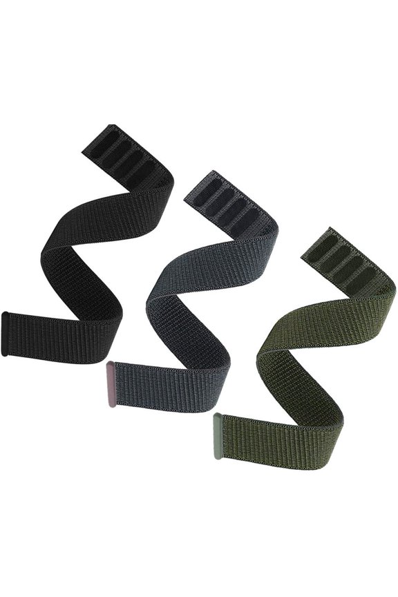 -Fenix 8 47mm/Fenix 7/6/5/EPIX Gen 2/ Pro 47mm Watch Bands, 22mm Hook & Loop Quick Dry Nylon Sport Replacement Strap for Garmin Fenix 6 Pro/7 pro/5 Plus/Instinct/Forerunner 935, Black/Green/Gre