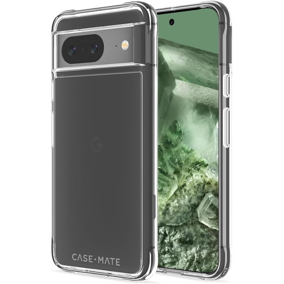 PLUHKN-Google Pixel 8 Case [6.2, 2023] [12ft Drop Protection] [Wireless Charging] Tough Clear Phone Case for Google Pixel 8 - Anti-Yellowing, Anti-Scratch Technology, Shockproof Materials, Slim