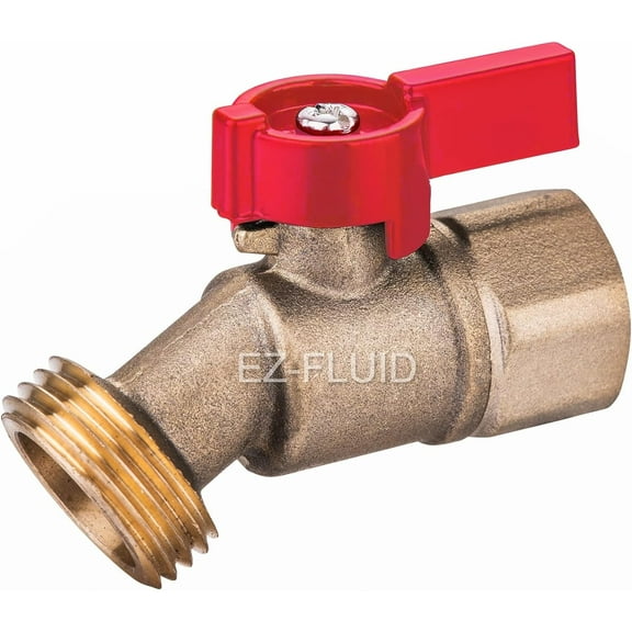 PLUHKN-Heavy Duty LF Brass 3/4" FIP Inlet Hose Bibb x 3/4 MHT Male Hose Threaded Outlet For Garden Watering Hose Bibb,1/4 Turn No-Kink Hose Bibb,Outdoor Garden Faucet Hoses Spigot Shut Off Valv