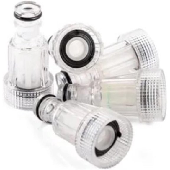 PLUHKN-High Pressure Washer Water Filters, 5Pcs 3/4in Car Clean Washer Filters, Detachable High Pressure Washer Connection Fitting, Garden Hose Inlet Filter for High Pressure Washer