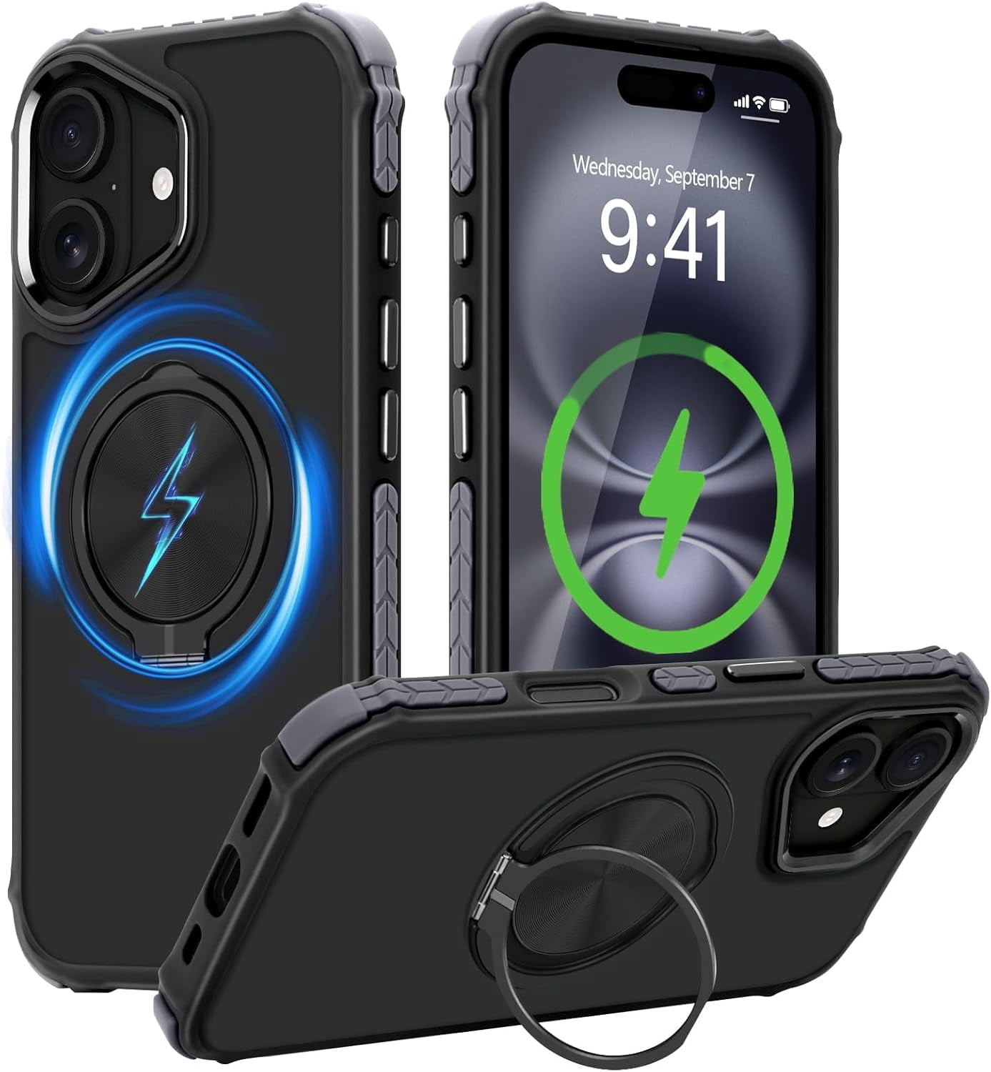 PLUHKN-Magnetic for iPhone 16 Case, [Compatible with Magsafe][Built-in ...