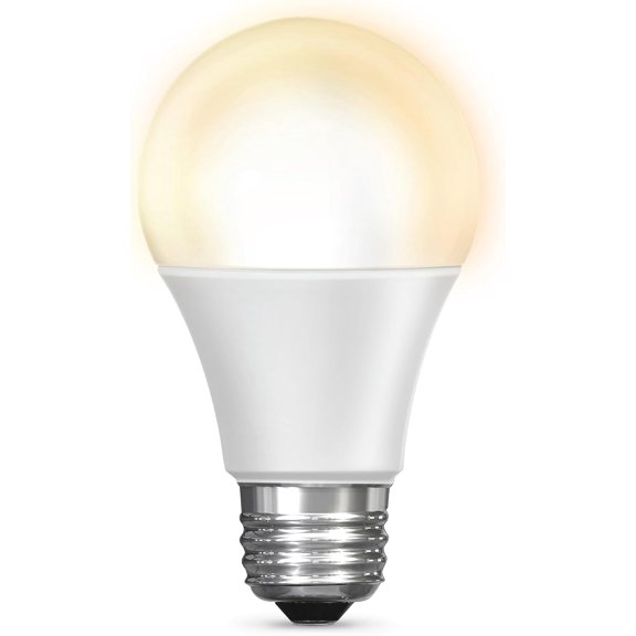 PLUHKN-OM60/927CA/AG 60W Equivalent WiFi Dimmable, No Hub Required, Alexa Google Assistant A19 Smart LED Light Bulb, 4.4" H x 2.3" D, 2700K Soft White