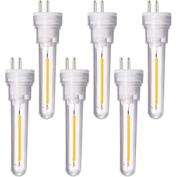 PLUHKN-S14 LED Bulb 6 Pack String Light Bulbs 1.5 Watt Replacement Light Bulb, Shatter-Proof and Waterproof IP65