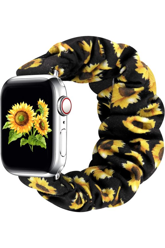 -Scrunchie Band Compatible with Apple Watch Bands 38mm 40mm 41mm 42mm 44mm 45mm 46mm 49mm Women, Elastic Scrunchie Watch Strap for iWatch Watch Series 11 10 9 8 7 6 5 4 3 2 1 SE 3 2 Ultra 3 2