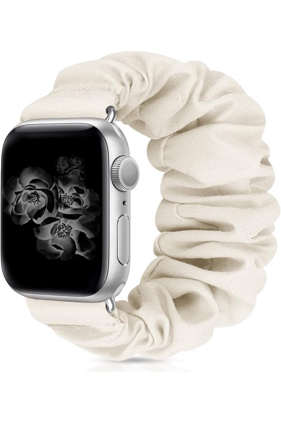 -Scrunchie Watch Bands for Women Compatible with Apple Watch Bands Series 10 9 8 7 6 5 4 3 2 1 SE, Soft Elastic Replacement Wristband for iWatch Bands 38mm 40mm 41mm 42mm 44mm 45mm 46mm 49mm Ul