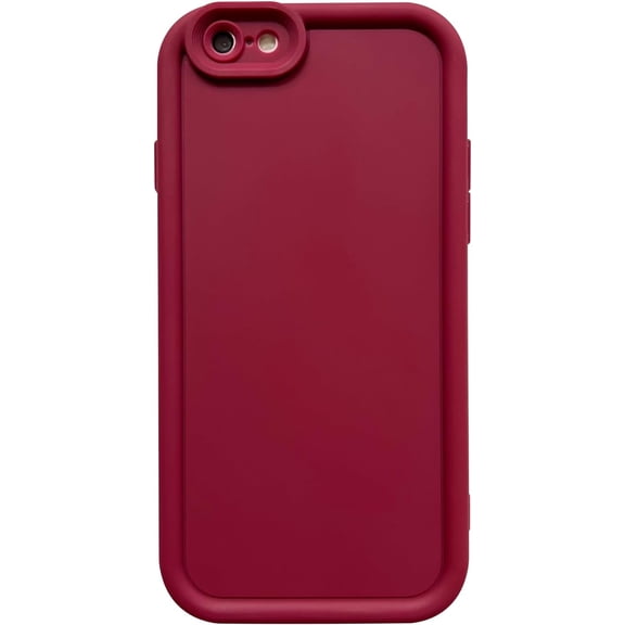 PLUHKN-Slim Case for iPhone 6s, Enhanced Camera Protection, Shockproof Skin-Friendly Touch Soft Case Cover for iPhone 6 Phone 4.7 inch, Wine