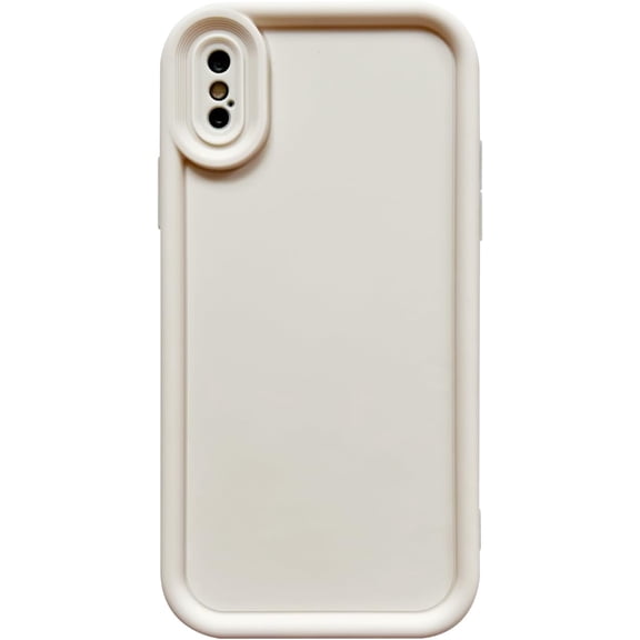 PLUHKN-Slim Case for iPhone Xs MAX, Enhanced Camera Protection, Shockproof Skin-Friendly Touch Soft Case Cover for iPhone Xs MAX Phone 6.5 inch, White