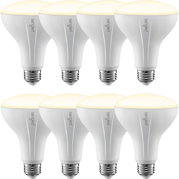 PLUHKN-Smart Bulb, Zigbee Hub Required, Smart Light Bulb Works with Alexa, Google Home, SmartThings, Homekit and Siri, BR30 Dimmable Flood Light Bulb for Cans, Soft White 2700K, 650 LM, 9W, 8 Pack