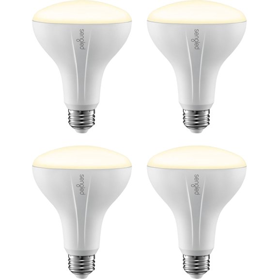 PLUHKN-Smart Bulb, Zigbee Hub Required, Smart Light Bulb Works with Alexa, Google Home, SmartThings, Homekit and Siri, BR30 Dimmable Flood Light Bulb for Cans, Soft White 2700K, 650 LM, 9W, 4 Pack