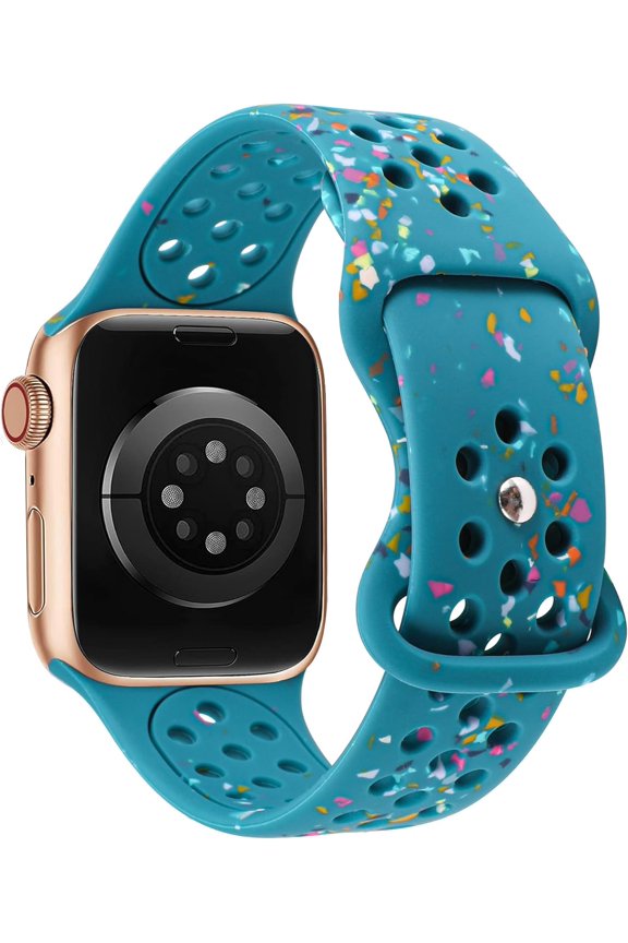 -Sport Band Compatible with Apple Watch Band 38/40/41/42/44/45/46/49mm for Women Men, made from Recycled Plastic - Soft Breathable Strap for iWatch Series 11 10 SE 9 8 7 6 5 4 3 2 1 Ultra 1 2