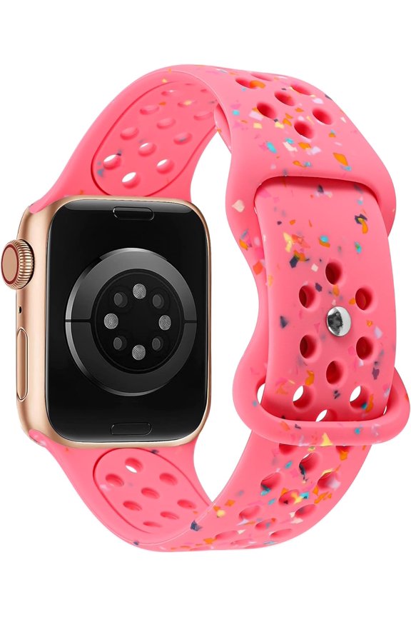-Sport Band Compatible with Apple Watch Band 38/40/41/42/44/45/46/49mm for Women Men, made from Recycled Plastic - Soft Breathable Strap for iWatch Series 11 10 SE 9 8 7 6 5 4 3 2 1 Ultra 1 2