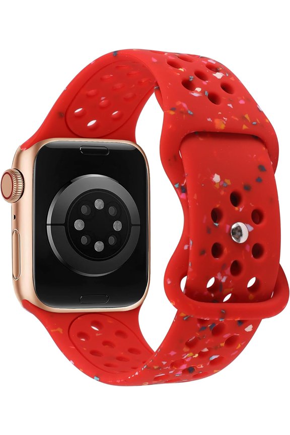 -Sport Band Compatible with Apple Watch Band 38/40/41/42/44/45/46/49mm for Women Men, made from Recycled Plastic - Soft Breathable Strap for iWatch Series 11 10 SE 9 8 7 6 5 4 3 2 1 Ultra 1 2