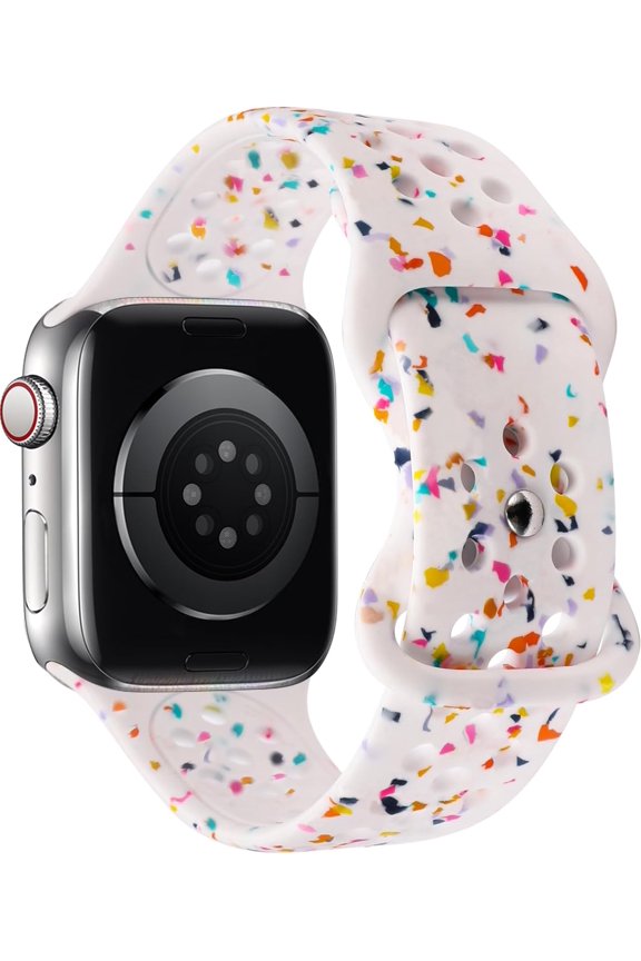 -Sport Band Compatible with Apple Watch Band 38/40/41/42/44/45/46/49mm for Women Men, made from Recycled Plastic - Soft Breathable Strap for iWatch Series 11 10 SE 9 8 7 6 5 4 3 2 1 Ultra 1 2