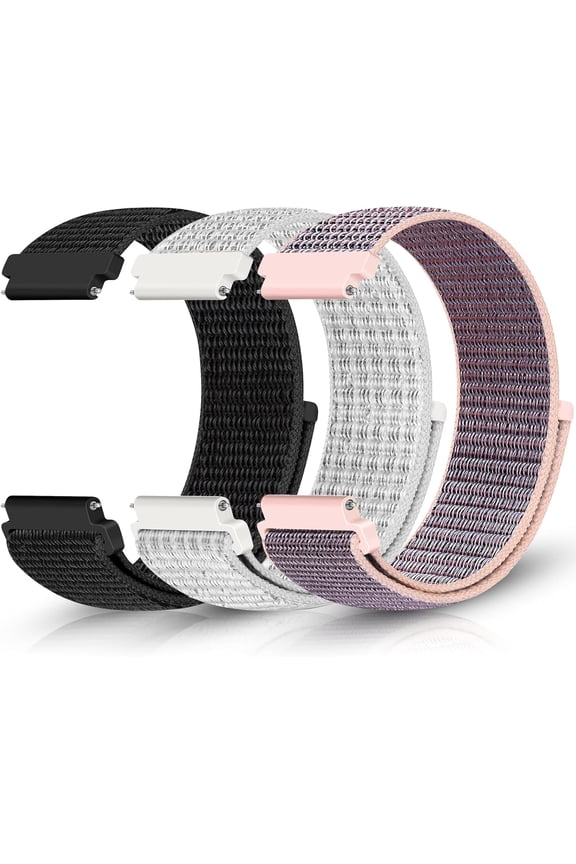 -Sport Loop Nylon Band 16mm 18mm 19mm 20mm 22mm Watch Band Quick Release,Soft Fabric Nylon Adjustable Replacement Wristband Strap for Men Women