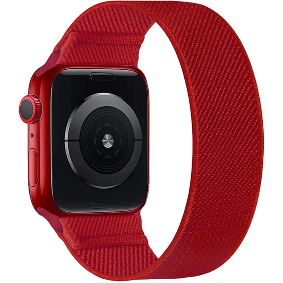 PLUHKN-Stretchy Nylon Solo Loop Bands Compatible with Apple Watch 38mm 40mm 41mm 42mm 44mm 45mm 46mm 49mm Ultra 2 iWatch Series 11 10 9 8 7 SE 6 5 4 3 2 1 Strap,Sport Elastic Braided Women Men
