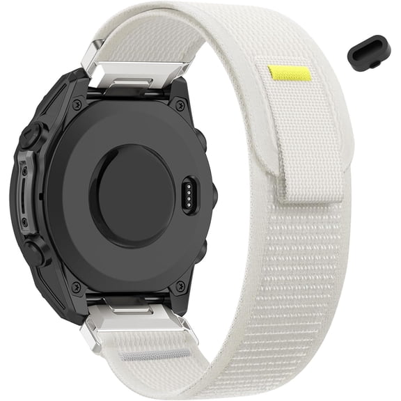 PLUHKN-Trail Loop Nylon Quick Fit Watchband Compatible with Garmin Fenix 8 43mm/Fenix 7S Pro/7S/6S Pro/6S/5S plus/5S,20mm Soft Lightweight Adjustable Sport Strap for Approach S70 42mm Accessory