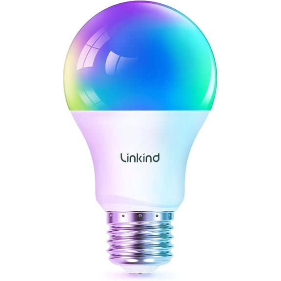 PLUHKN-WiFi Smart Light Bulbs, Alexa Light Bulb Work with Alexa, Google Home, RGBTW 16 Million Color Changing Light Bulbs Dimmable, Mood Lighting, 2.4GHz Only, A19 E26 WiFi Bulb 60W 800LM 1 Pack