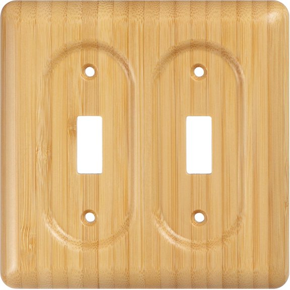 PLUHKN-Wood Double Toggle Light Switch Cover 2 Toggle Light Switch Cover Plate Covers Light Switch Cover Double